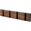 Loca Knax Horizontal Coat Rack 4 Hooks, Walnut/Black