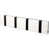 Loca Knax Horizontal Coat Rack 4 Hooks, White/Black