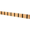 Loca Knax Horizontal Coat Rack 8 Hooks, Birch Untreated/Black