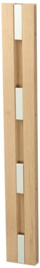 Loca Knax Vertical Coat Rack, Oak Untreated/Grey