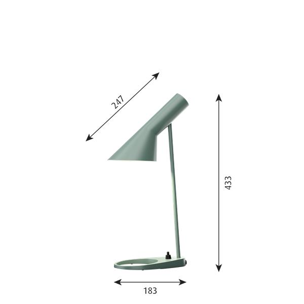 Lampa stołowa Louis Poulsen Mini V3, blada naftowa