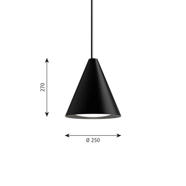 Louis Poulsen Cone Conde LED Ø 250 mm, czarny