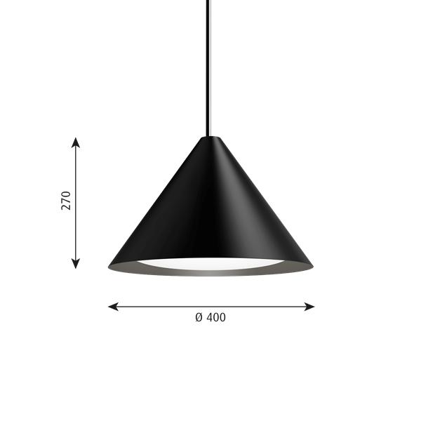 Louis Poulsen Cone Conde LED Ø 400 mm, czarny