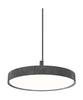  Lp Slim Round Suspended Lamp Led 3000 K 25 W ø44 Cm Dark Aluminium