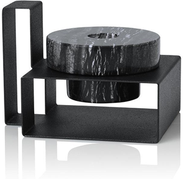 Lucie Kaas Marco Candlestick Black, 8 cm