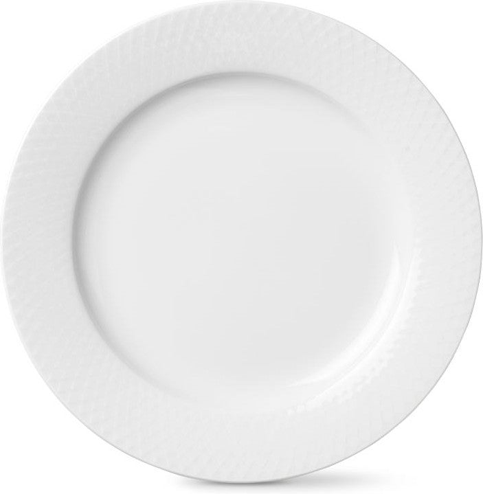 Lyngby Rhombe Plate ø23cm, White