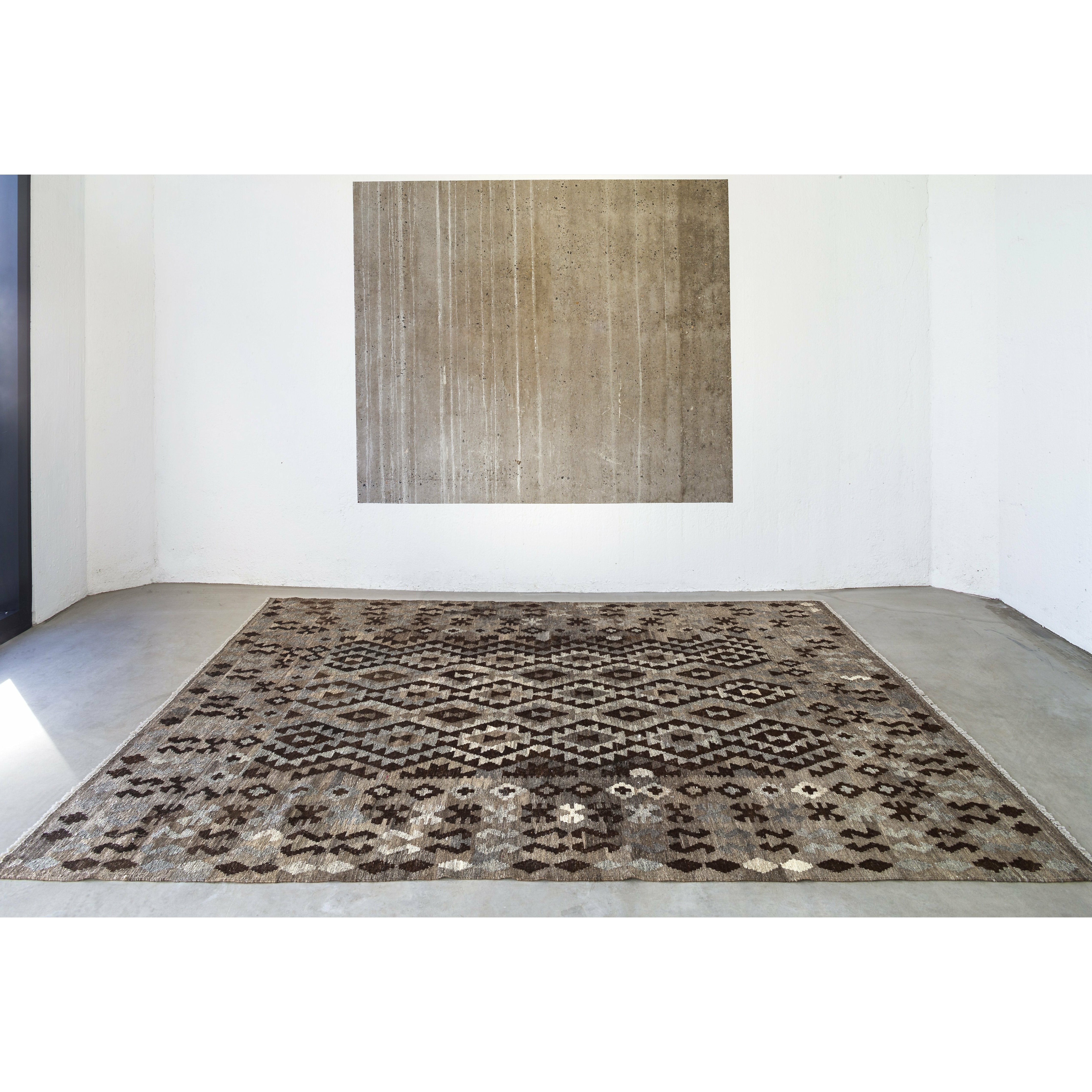 Massimo Kelim Rug Natural Dark Grey/Brown/Black, 150x200 Cm