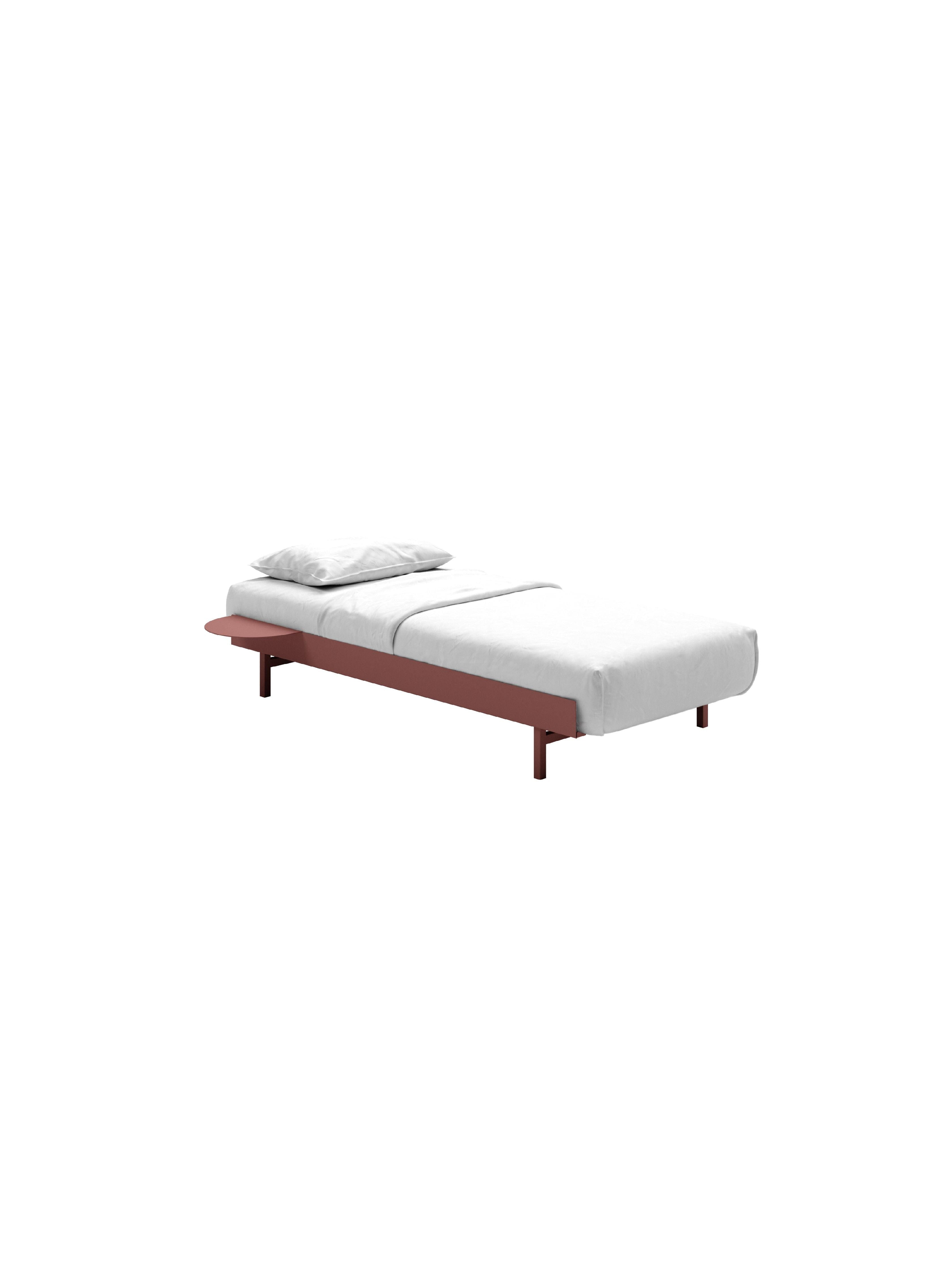 [product_category]-Moebe Bed With 1 Bedside Table 90 Cm, Dusty Rose-Moebe-5713520009440-BD901XSTDR-MOE-11