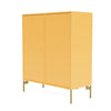 Montana Cover Cabinet With Legs, Acacia/Brass