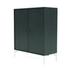 Montana Cover Cabinet With Legs, Black Jade/Snow White