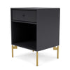 Montana Dream Nightstand With Legs, Anthracite/Brass