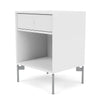 Montana Dream Nightstand With Legs Snow White/Matt Chrome