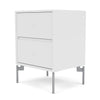 Montana Drift Drawer Module With Legs, New White/Matt Chrome