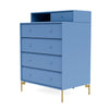 Montana Keep Chest Of Drawers, Azure Blue/Brass