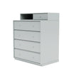 Montana Keep Chest Of Drawers With 3 Cm Plinth, Oyster Grey