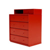 Montana Keep Chest Of Drawers With 3 Cm Plinth, Rosehip Red