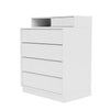 Montana Keep Chest Of Drawers With 7 Cm Plinth, New White