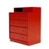 Montana Keep Chest Of Drawers With 7 Cm Plinth, Rosehip Red