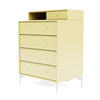 Montana Keep Chest Of Drawers With Legs, Camomile/Snow White