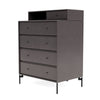 Montana Keep Chest Of Drawers With Legs, Coffee/Black