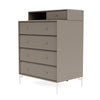 Montana Keep Chest Of Drawers With Legs, Truffle/Snow White