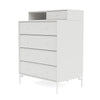 Montana Keep Chest Of Drawers With Legs, White/Snow White