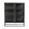  Boston Display Cabinet Black 130cm