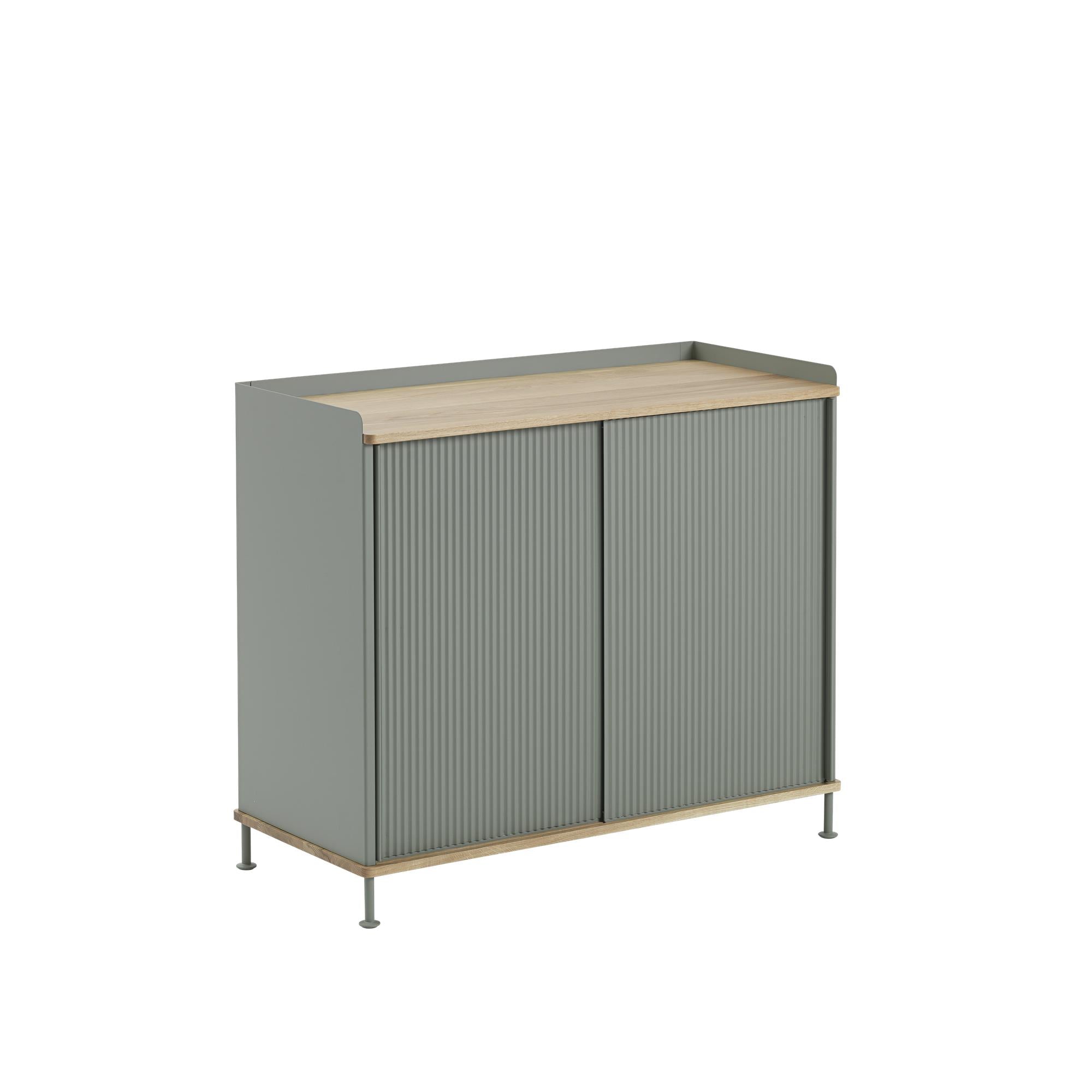 Muuto Enfold Cabinet High, Oak/Green