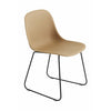 Muuto Fiber Side Chair Made Of Recycled Plastic Sled Base, Ochre/Black