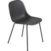 Muuto Fiber Side Chair Tube Base, Fiber Seat, Black