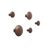 Muuto Zestaw Hook Dots 5 metalowy, umber