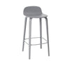 Muuto Visu Barstool Wooden Legs, H 75 Cm, Grey