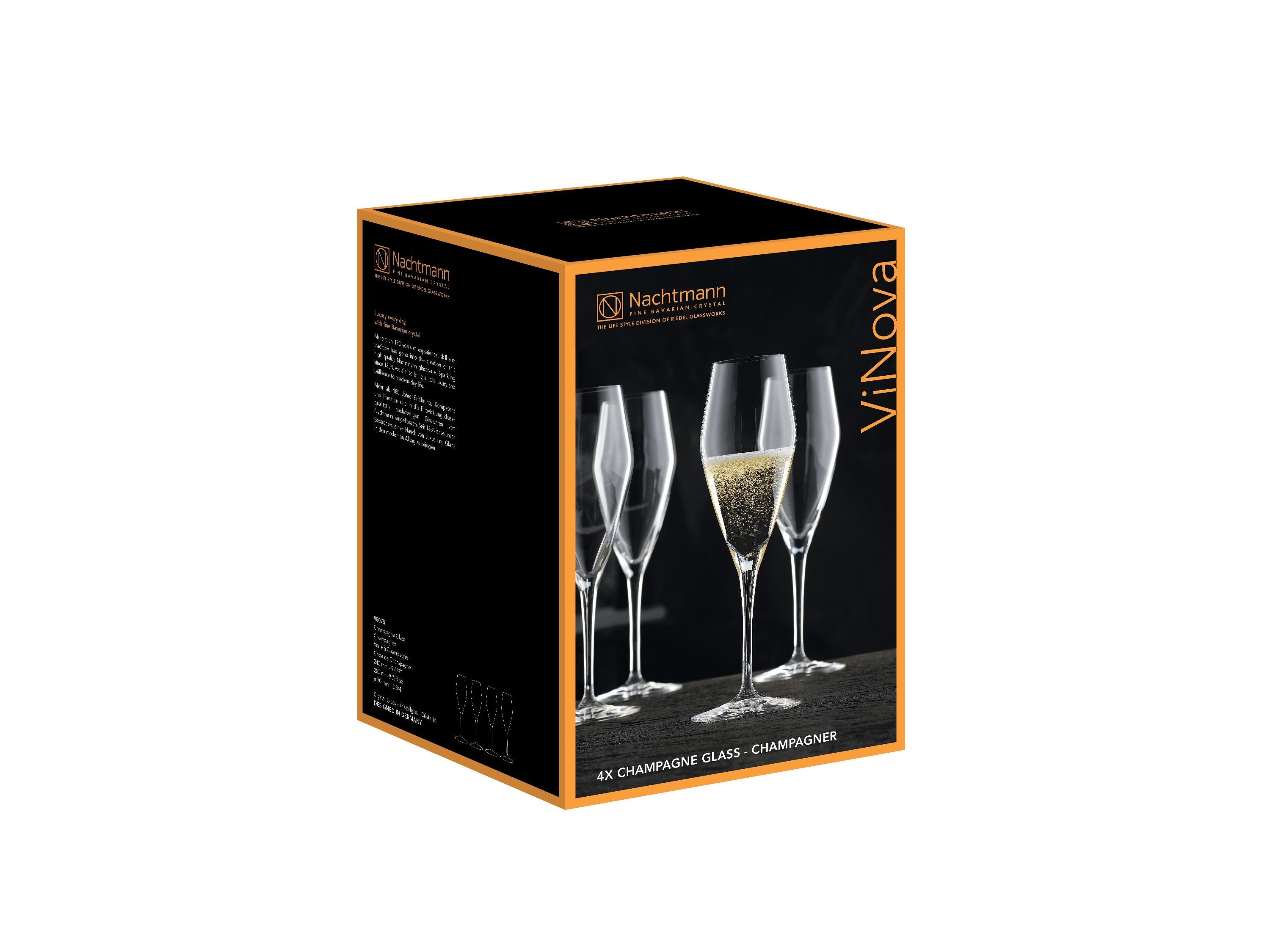 [product_category]-Nachtmann Vi Nova Champagne Glass 280 Ml, Set Of 4-Nachtmann-4003762264815-0098075-0-NAC-2