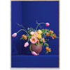 Papierowe zbiorowe Blomst 01 plakat 30x40 cm, niebieski