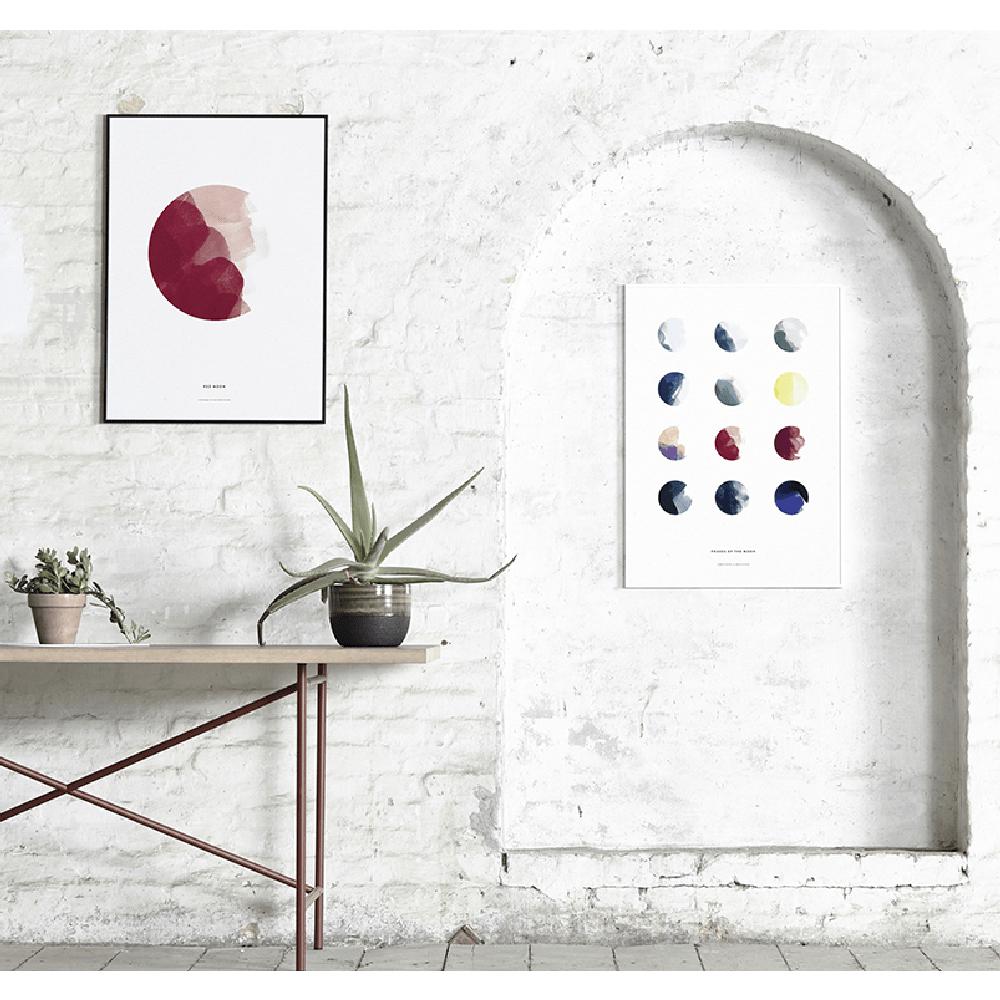 Paper Collective Red Moon Poster, 50x70 Cm