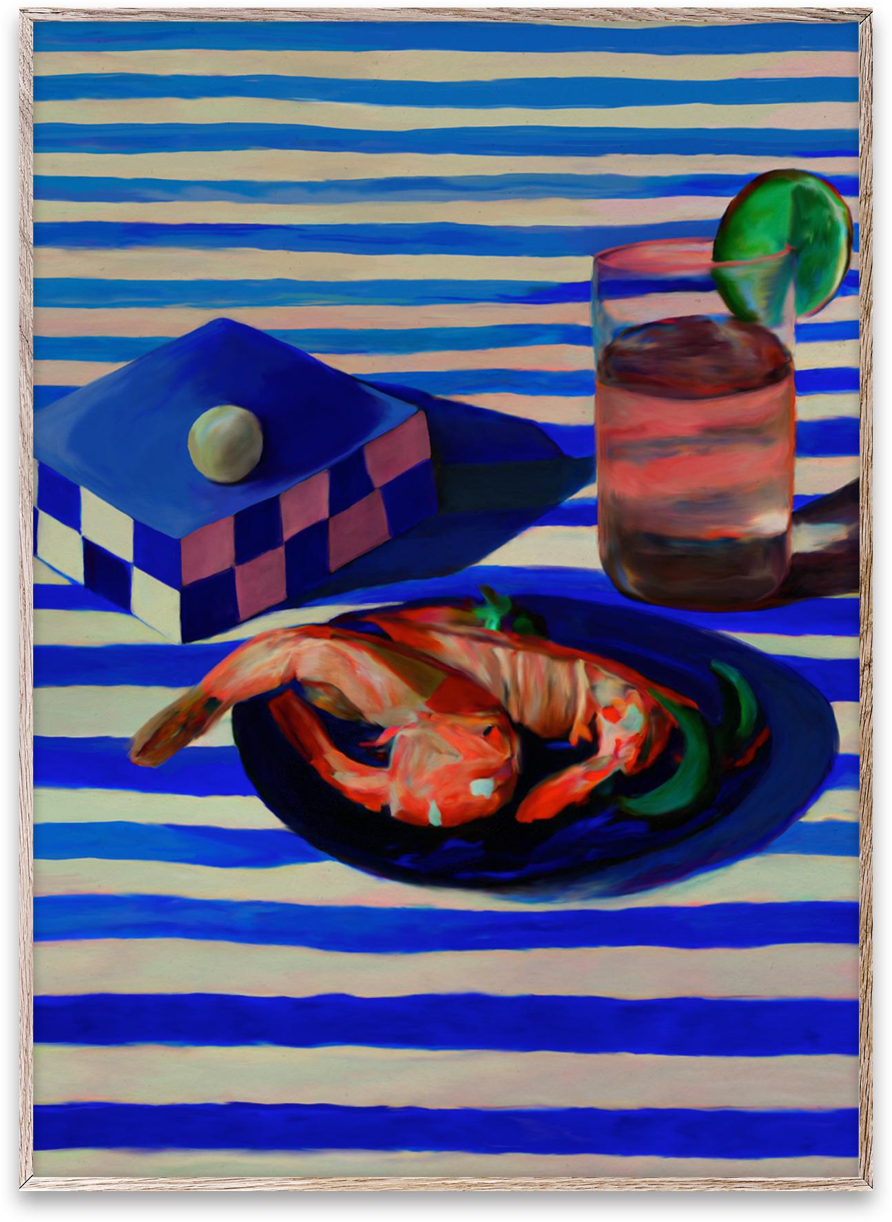 [product_category]-Paper Collective Shrimp & Stripes Poster, 50x70 Cm-Paper Collective-5713450019618-20123-PAP-2