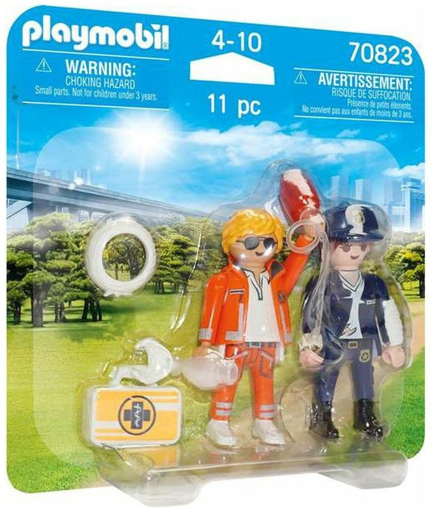 Playset Playmobil 70823 Doktor Police Funkcjonariusze 70823 (11 szt.)