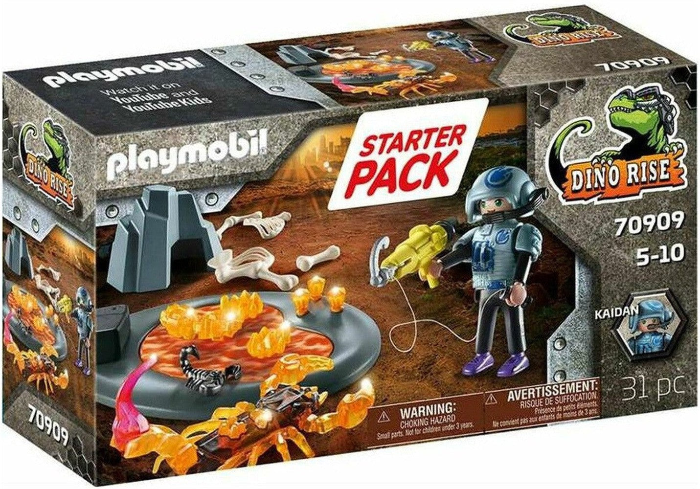 Playset Playmobil Dino Rise Starter Pack Fight the Fire Scorpion