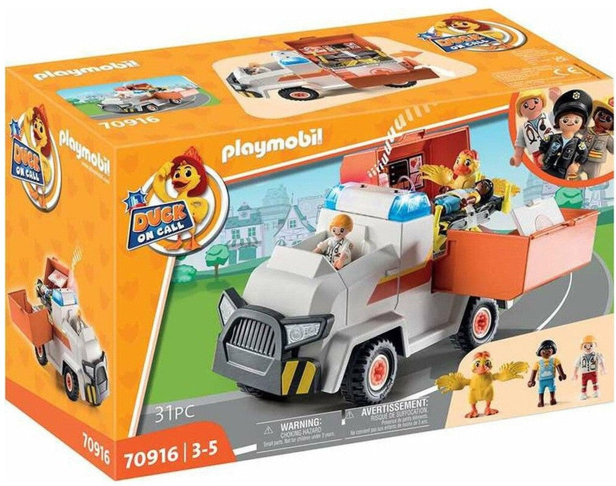 Kaczka playagil playmobil na połączeniu pogotowia ratunkowa