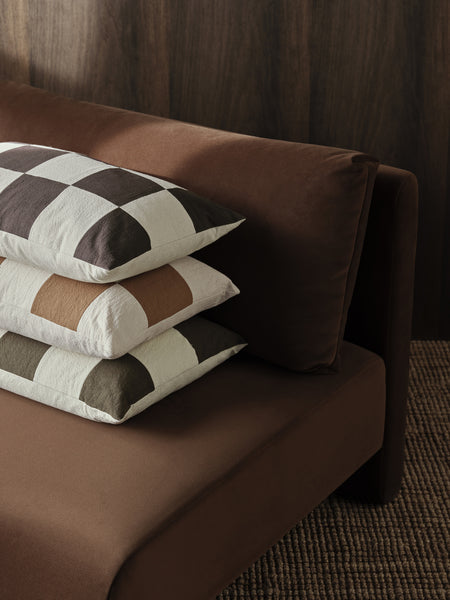 Ferm Living Fold Patchwork Cushion Coffee/Unpyed