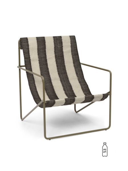 Ferm Living Desert Lounge Frea Olive/Off White/Chocolate