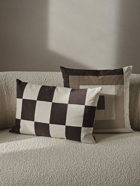 Ferm Living Fold Patchwork Cushion Coffee/Undyed