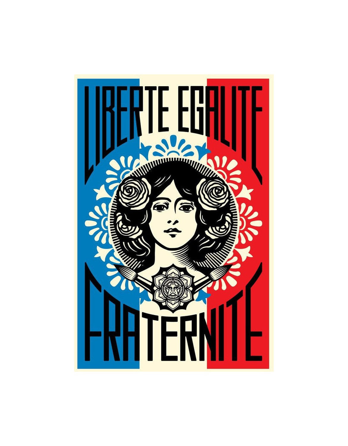 Print Liberté egalité fraternité autorstwa Sheparda Fairey alias