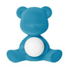  Teddy Girl Led Rechargeable Table Lamp Velvet Finish Light Blue