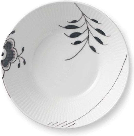 Royal Copenhagen Black Fluted Mega Deep Plate, 17 Cm