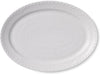 Royal Copenhagen White Flered Half Lace Oval Top, 28 cm