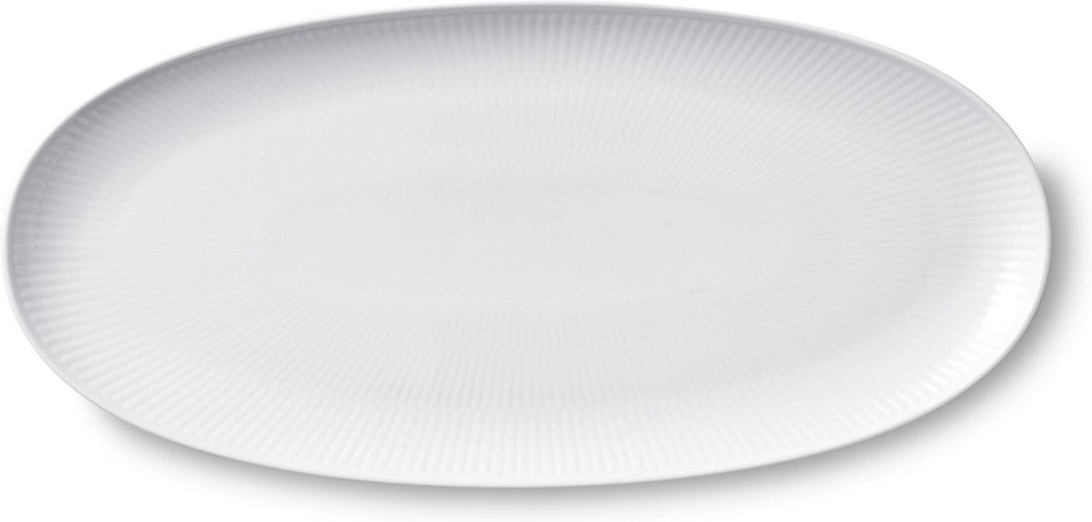 Royal Copenhagen White Flered Owalny Płyta serwująca, 37 cm