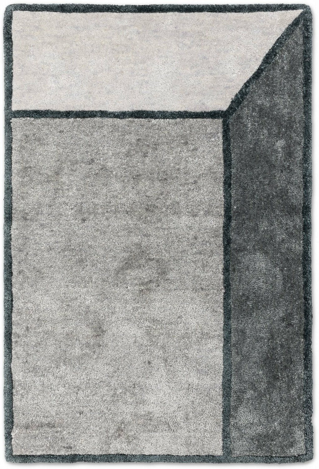 Rug Solid Illusion Rug Grey, 140 X 200 Cm