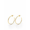 Skultuna Bambou Earrings 316 L Gold Plated Steel, ø3,5 Cm