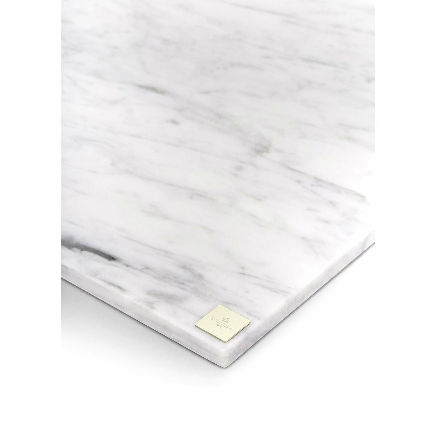 [product_category]-Skultuna Carrara Marble Plate With Logo, Large-Skultuna-7340037812461-X056-SKU-3